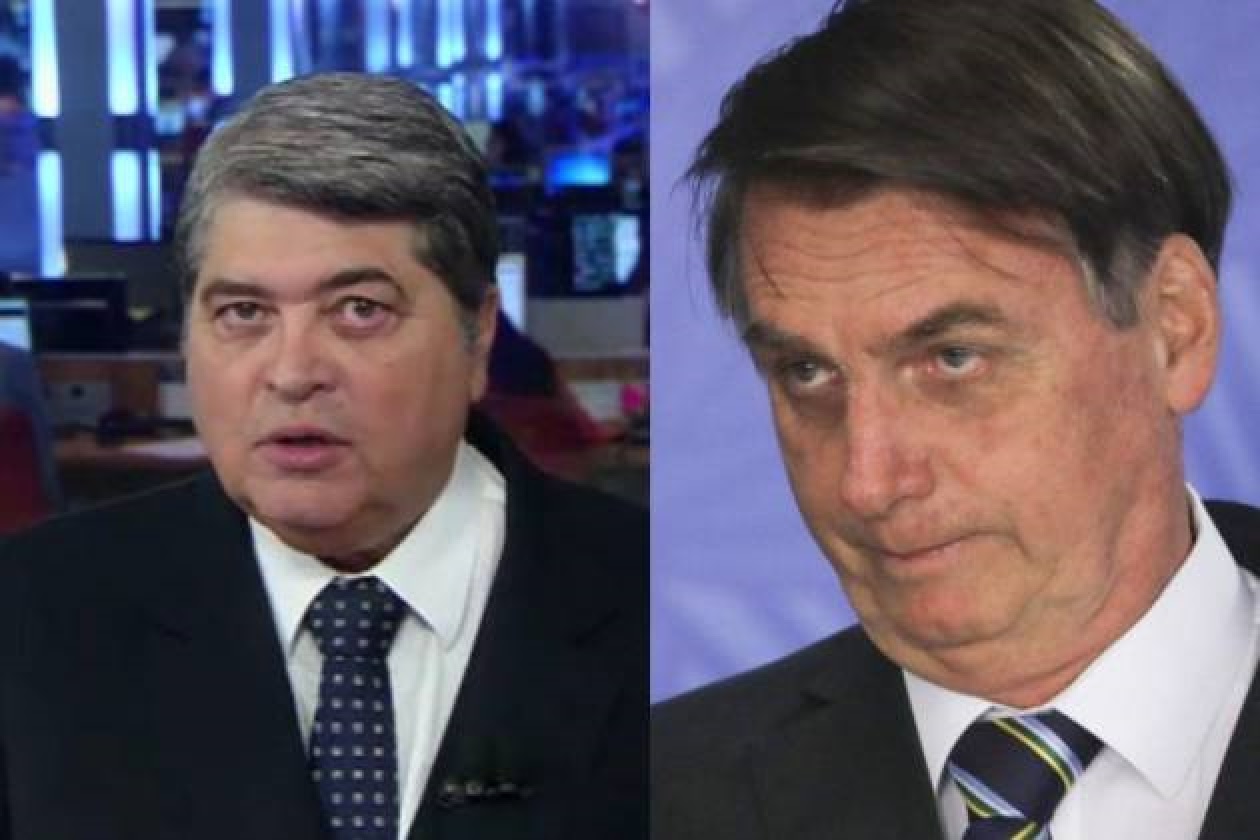 O apresentador José Luiz Datena (à esquerda) e o presidente Jair Bolsonaro (à direita) (Reprodução / Band)