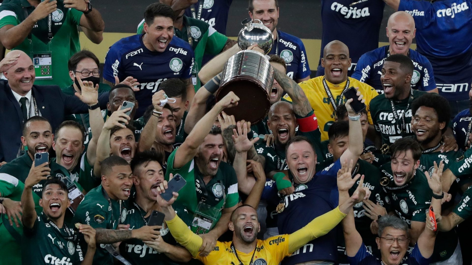 Elenco do Palmeiras (Silvia Izquierdo / POOL / AFP)