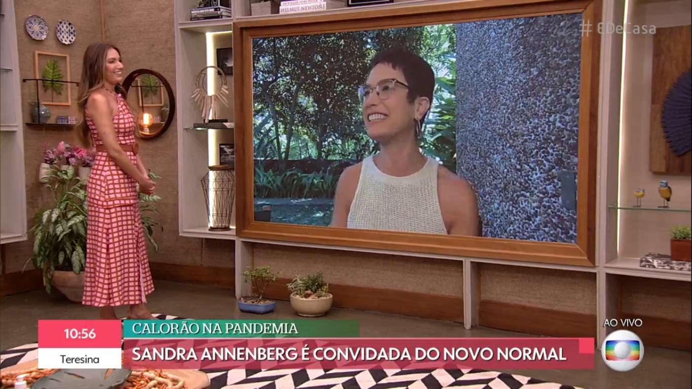 Patrícia Poeta com Sandra Annenberg no É de Casa