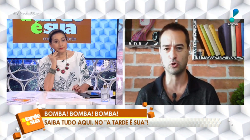 Sonia Abrão e Alessandro Lobianco, no A Tarde é Sua
