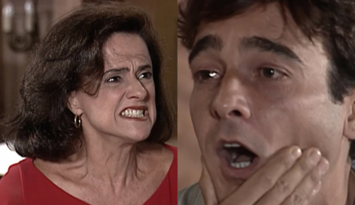 Alma (Marieta Severo) e Danilo (Alexandre Borges) de Escrava Mãe
