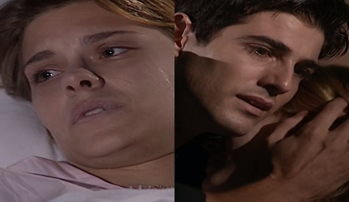 Camila (Carolina Dieckmann) e Edu (Reynaldo Gianecchini) de Laços de Família