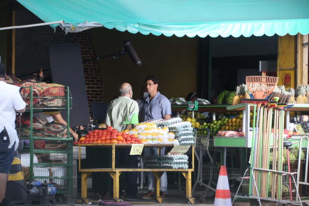 Cauã Reymond e Tonico Pereira gravando Um Lugar ao Sol