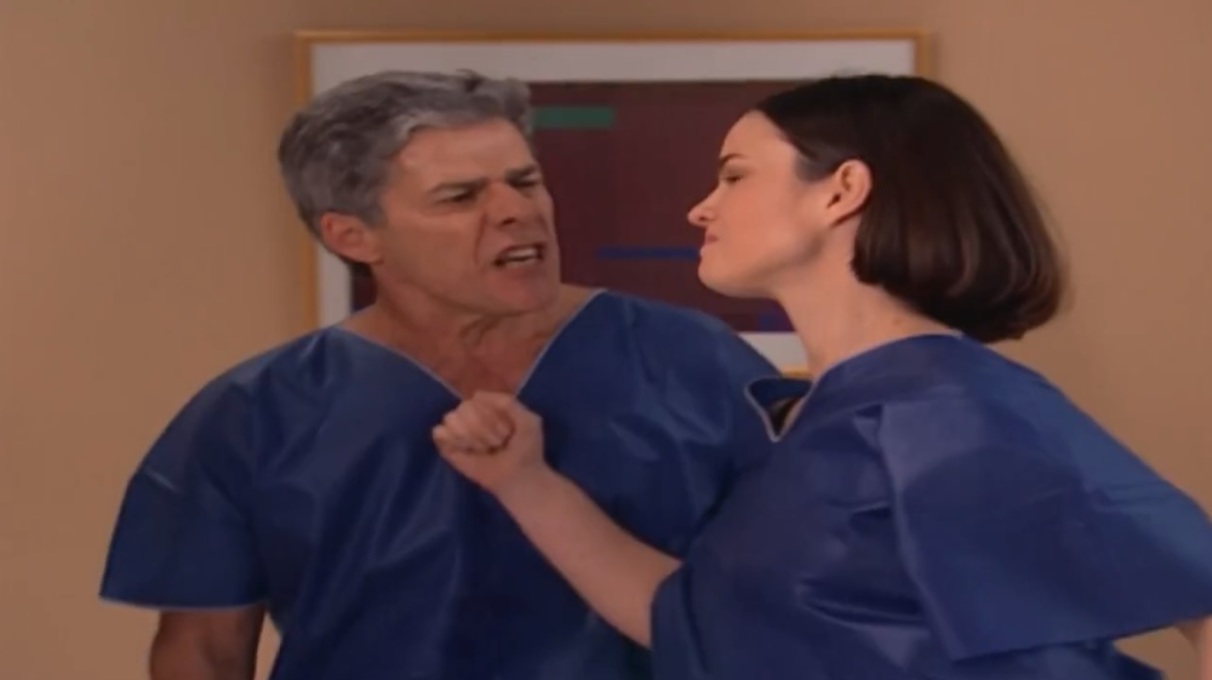 César (José Mayer) e Laura (Carolina Kasting) de Mulheres Apaixonadas