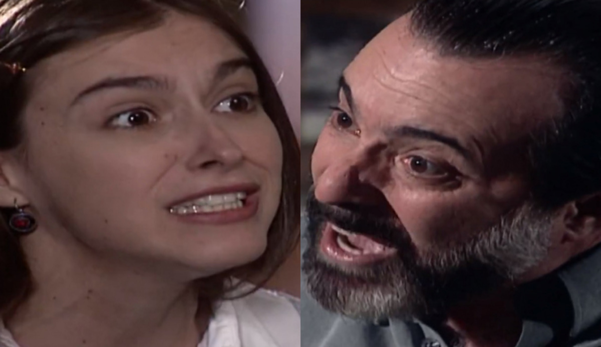 Ciça (Júlia Feldens) e Miguel (Tony Ramos) de Laços de Família