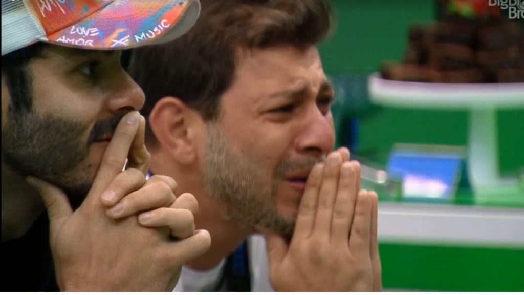 Rodolffo e Caio Afiune no presente do anjo do BBB 21