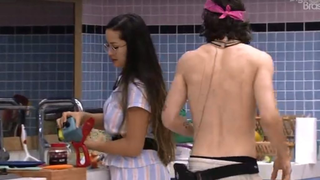 Juliette e Fiuk na cozinha da XEPA no BBB 21