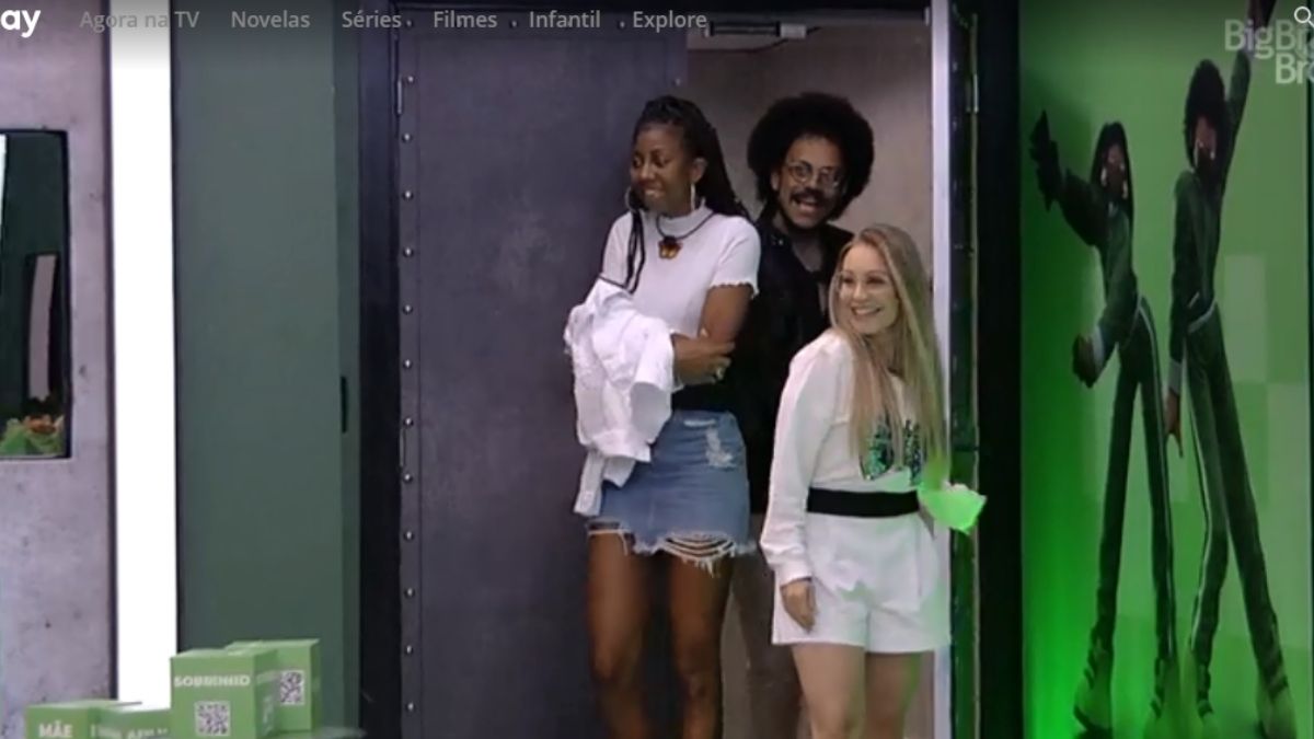 Carla Diaz, João e Camilla de Lucas no almoço do anjo do BBB 21