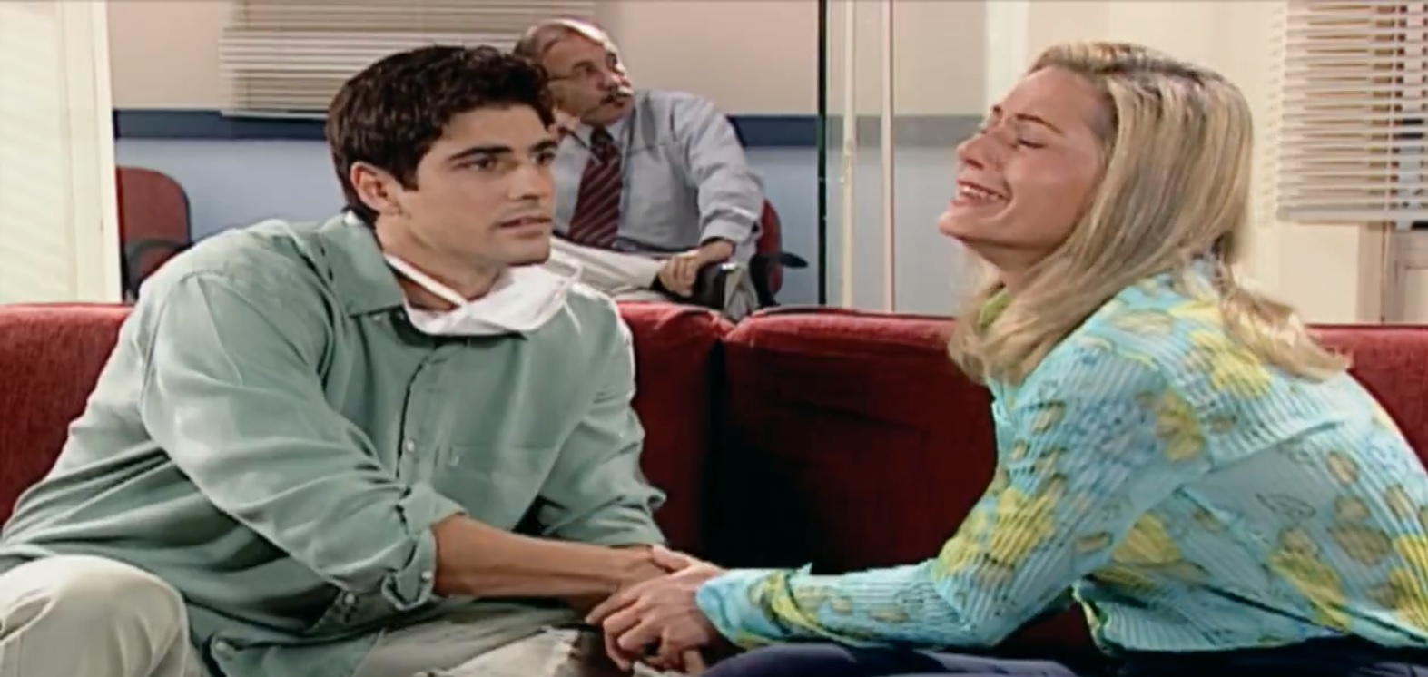 Edu (Reynaldo Gianecchini) e Helena (Vera Fischer) de Laços de Família
