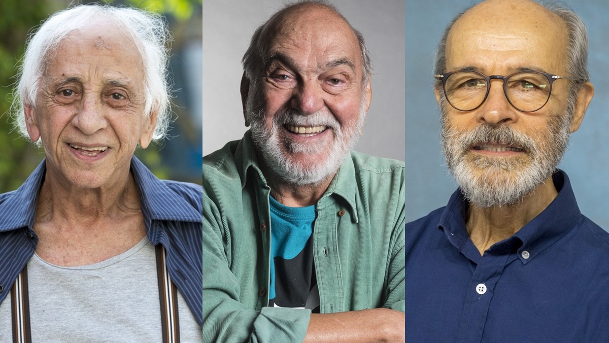 Flavio Magliaccio, Lima Duarte e Osmar Prado (Foto/Montagem Observatório da TV)