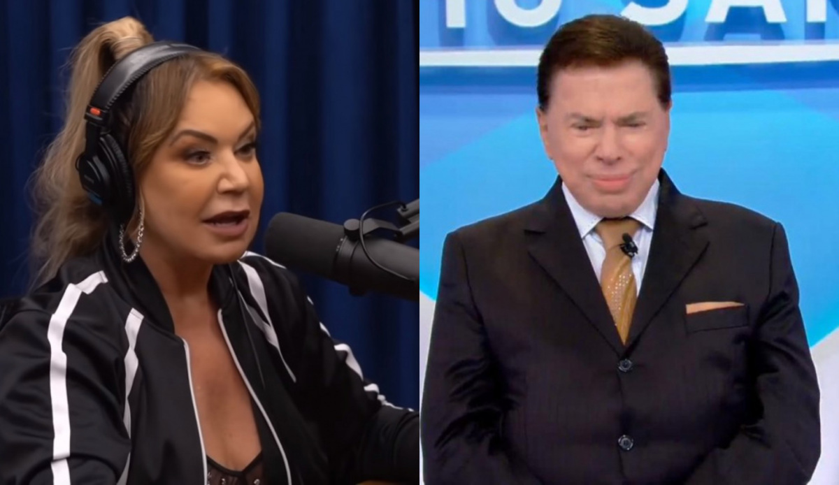 Flor Fernandez e Silvio Santos