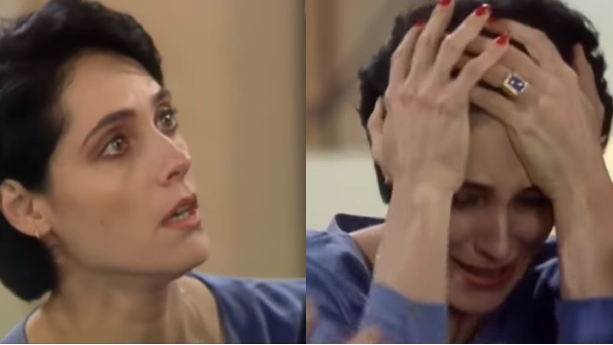 Diná recebe a notícia da morte de Alexandre (Reprodução: Globo)