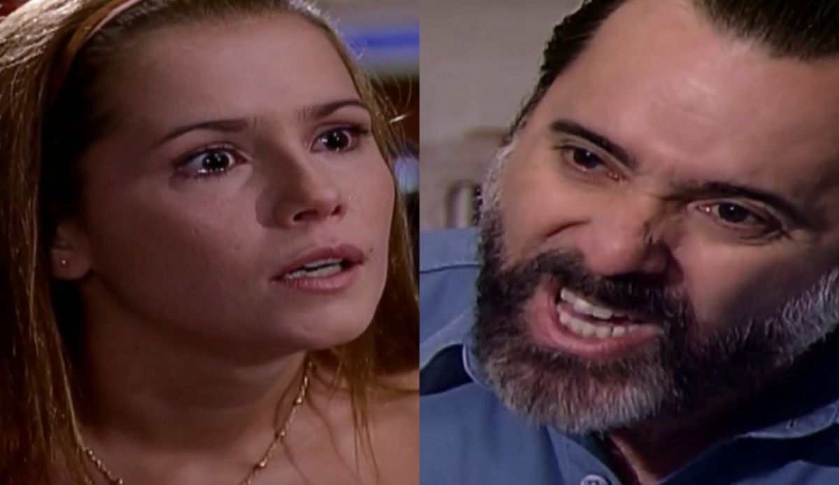 Íris (Deborah Secco) e Miguel (Tony Ramos) de Laços de Família