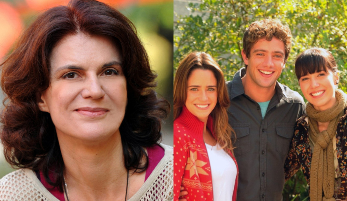 Lícia Manzo, autora de A Vida da Gente, Fernanda Vasconcellos, Rafael Cardoso e Marjorie Estiano