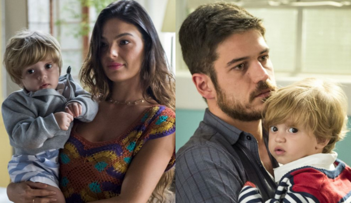 Lorenzo Souza com Isis Valverde e Marco Pigossi em A Força do Querer