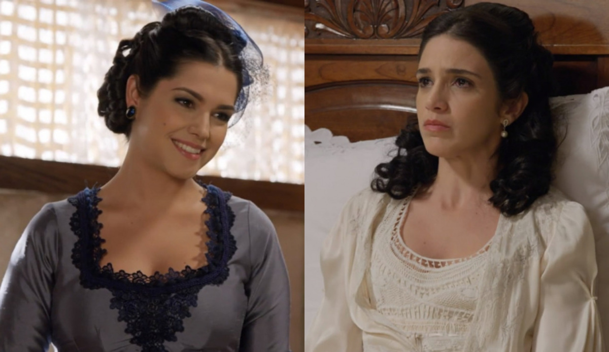 Maria Isabel (Thaís Fersoza) e Teresa (Roberta Gualda) de Escrava Mãe