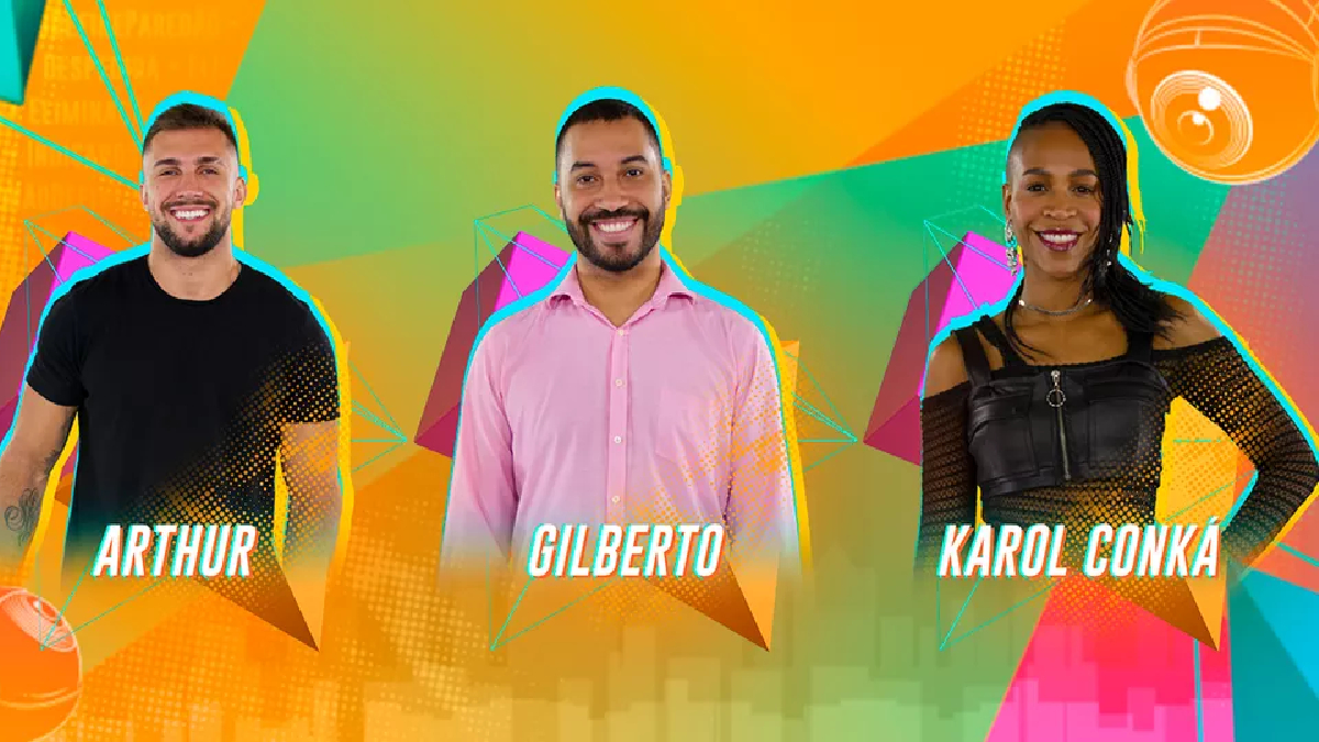 Arthur, Gilberto e Karol Conká estão no paredão do BBB 21