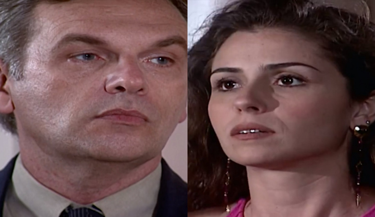 Orlando (Henri Pagnoncelli) e Capitu (Giovanna Antonelli) de Laços de Família