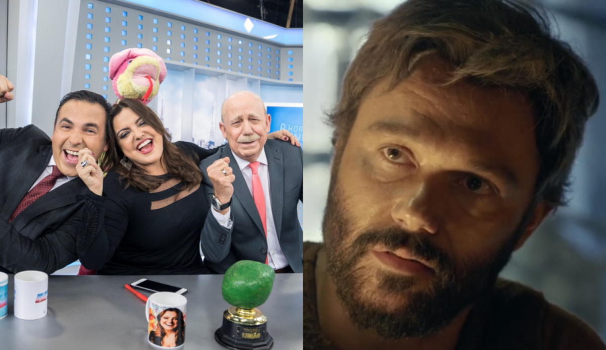 Reinaldo Gottino, Fabíola Reipert e Renato Lombardi no Balanço Geral SP e Terá (Ângelo Paes Leme) de Gênesis