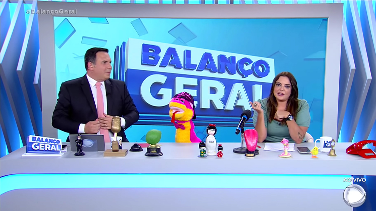 Reinaldo Gottino e Fabíola Reipert no Balanço Geral