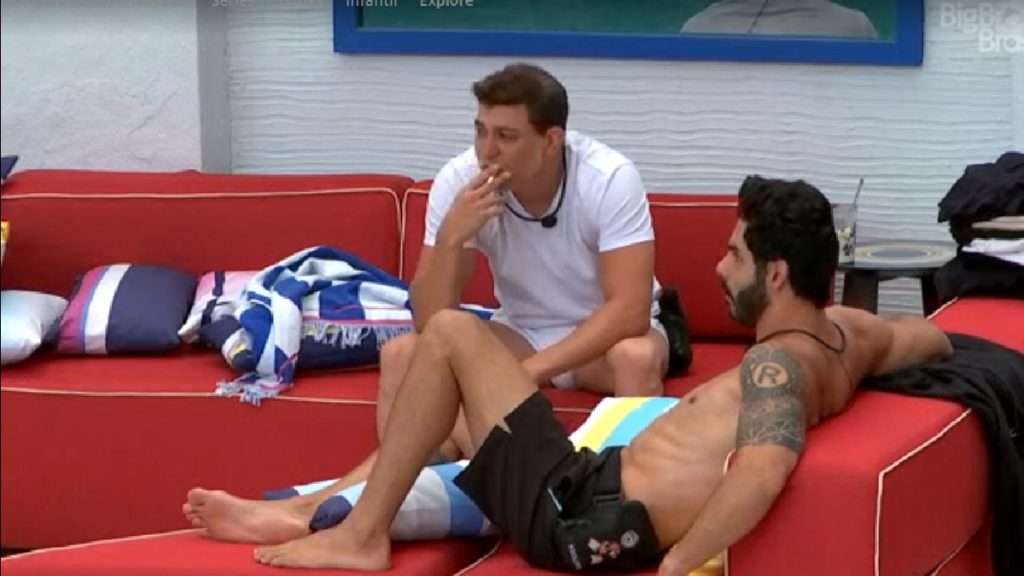 Rodolffo e Caio no BBB 21 (Reprodução Globoplay)