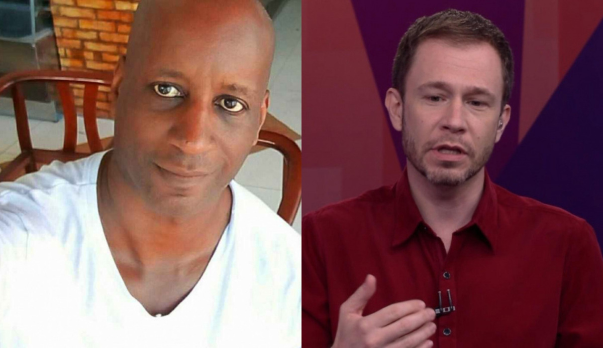 Sérgio Camargo, presidente da Fundação Palmares, e Tiago Leifert, apresentador do BBB