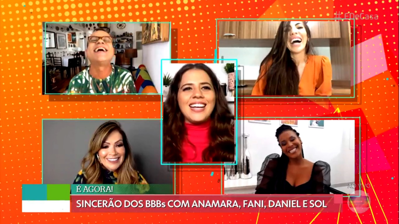 Tati Machado com ex-BBB's no É de Casa