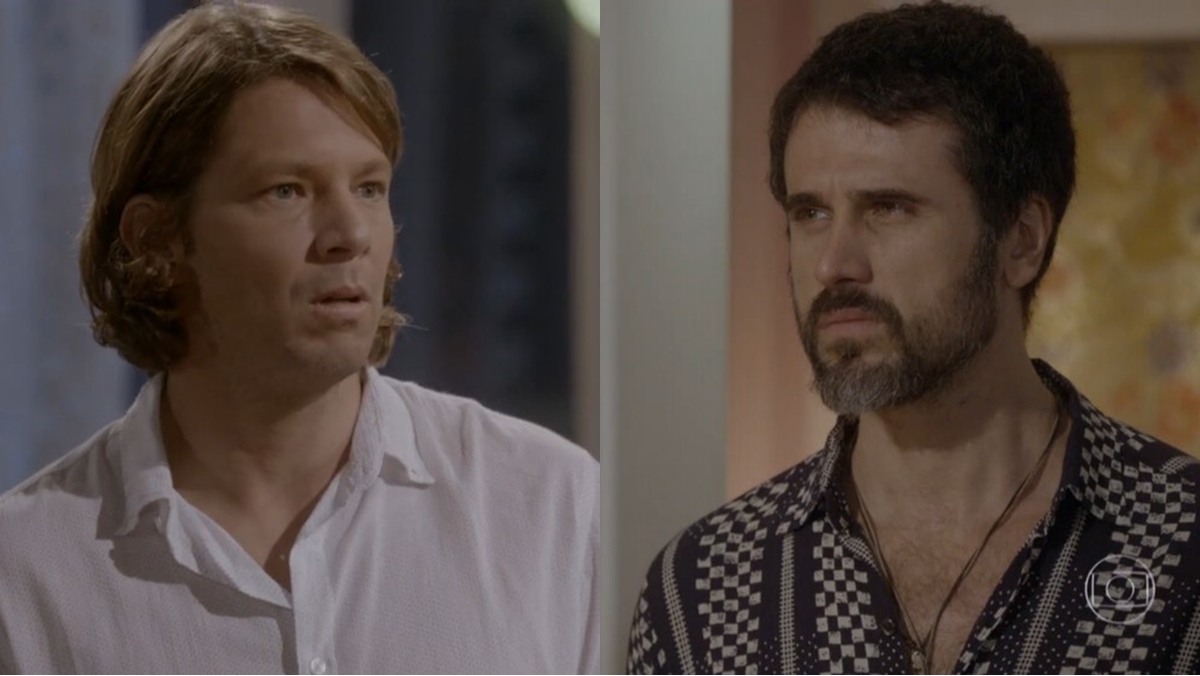 Gael (Eriberto Leão) se revolta ao encontrar René (Mário Frias) em Malhação - Sonhos (Foto: Globo)