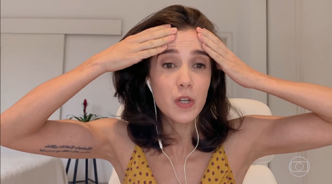 Marjorie Estiano durante o Conversa com Bial