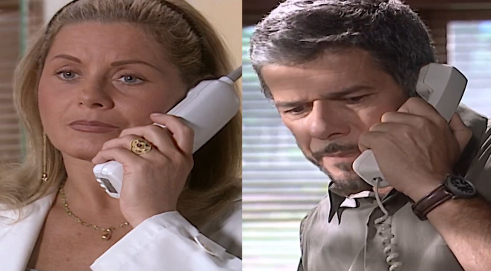 Pedro (José Mayer) e Helena (Vera Fischer) em Laços de Família