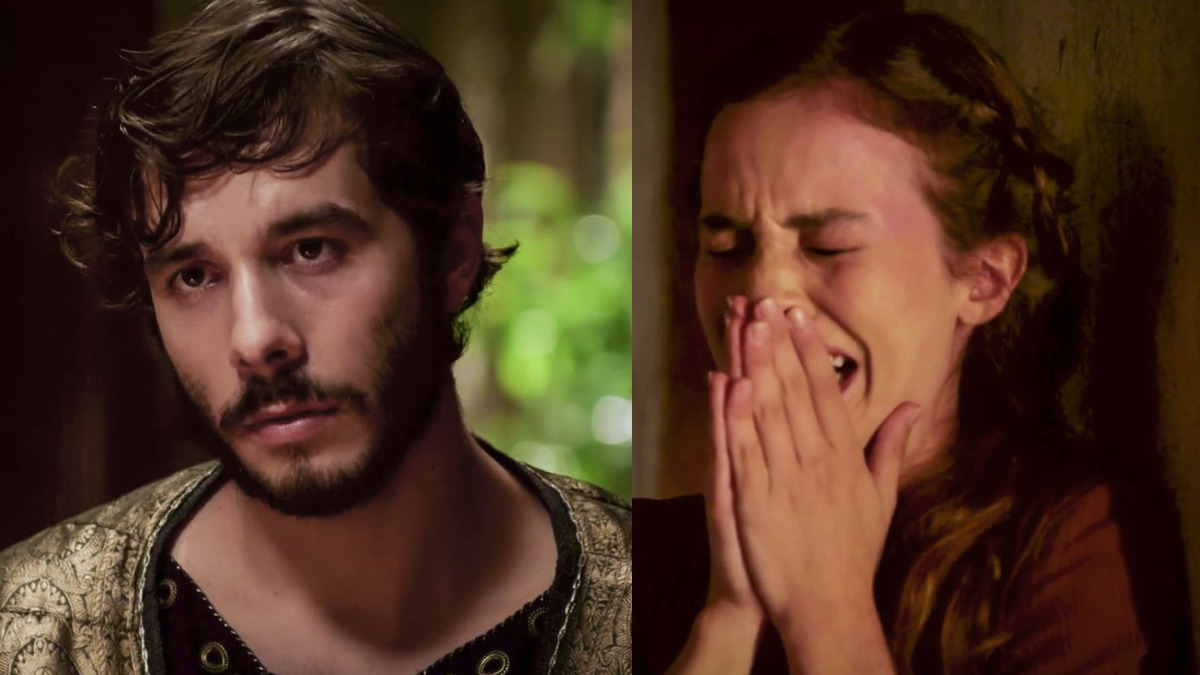 Abrão (Vitor Novello) e Sarai (Laryssa Ayres), de Gênesis (Reprodução/Record TV)