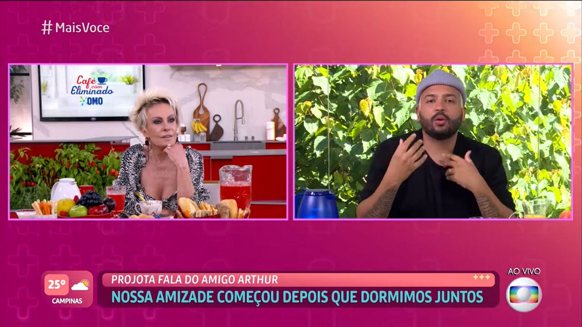 Ana Maria Braga e Projota no Mais Você