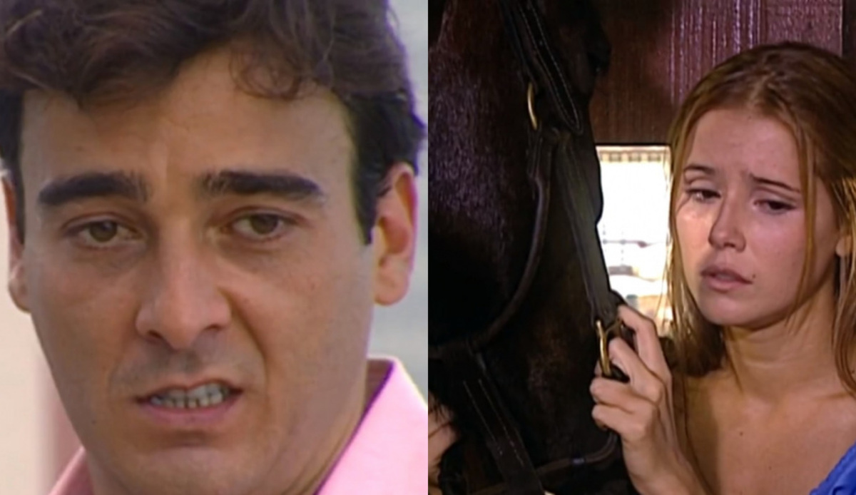Danilo (Alexandre Borges) e Íris (Deborah Secco) de Laços de Família