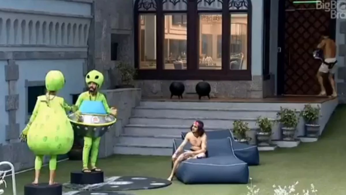 Gilberto, Sarah e Fiuk no gramado do BBB 21
