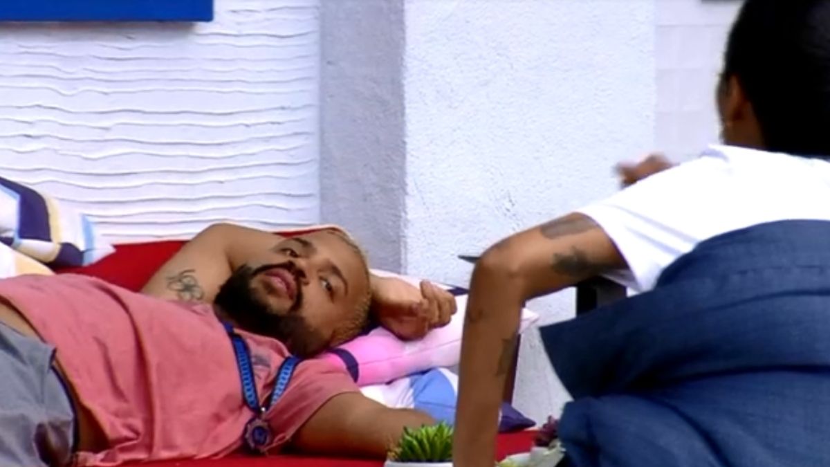 Projota e Pocah na varanda do BBB 21