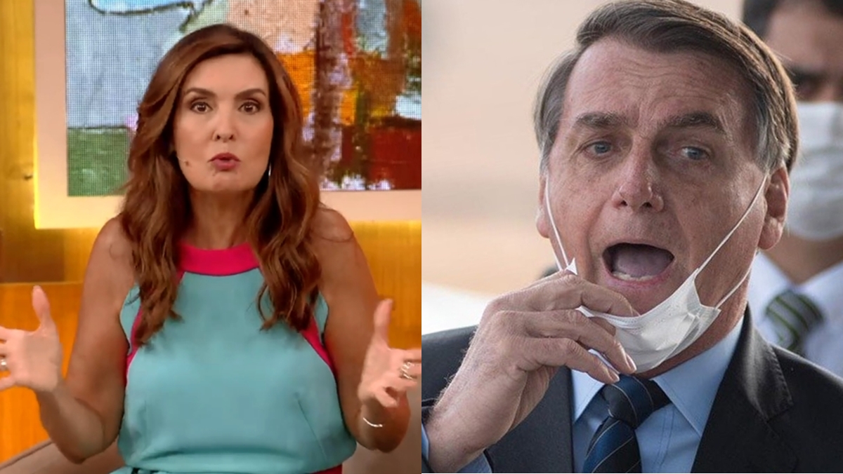 Fátima Bernardes demonstra indignação com falas de Jair Bolsonaro (Reprodução/Montagem Observatório da TV)