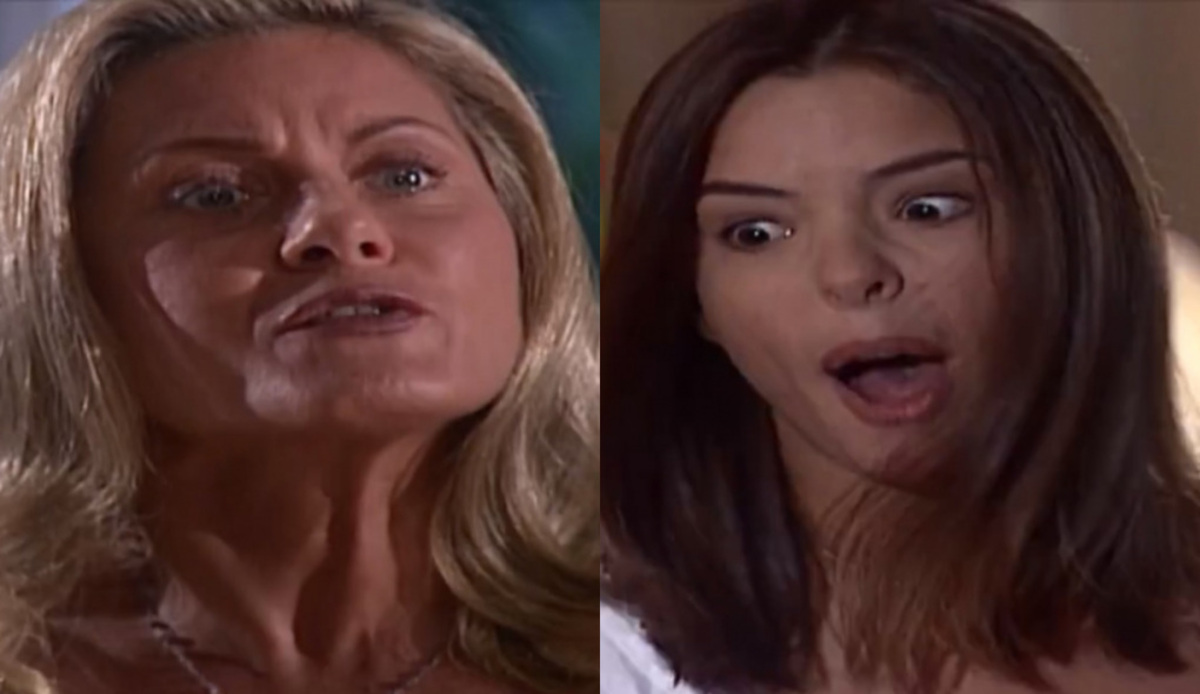 Helena (Vera Fischer) e Clara (Regiane Alves) de Laços de Família