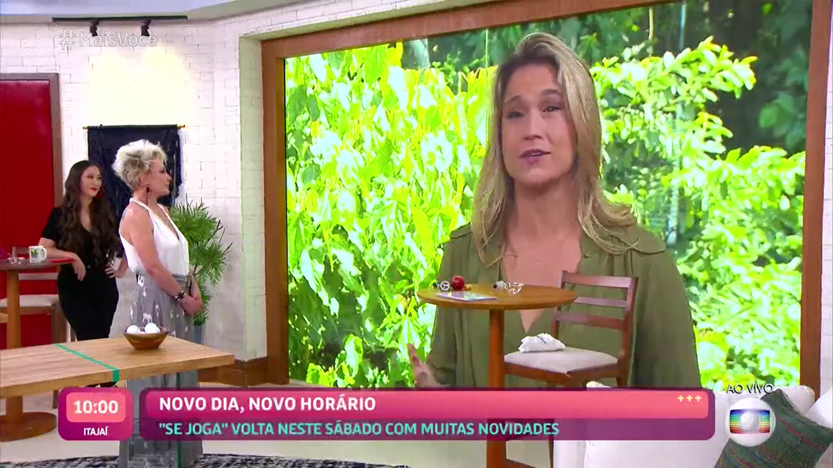 Juliane Massaoka, Ana Maria Braga e Fernanda Gentil no Mais Você