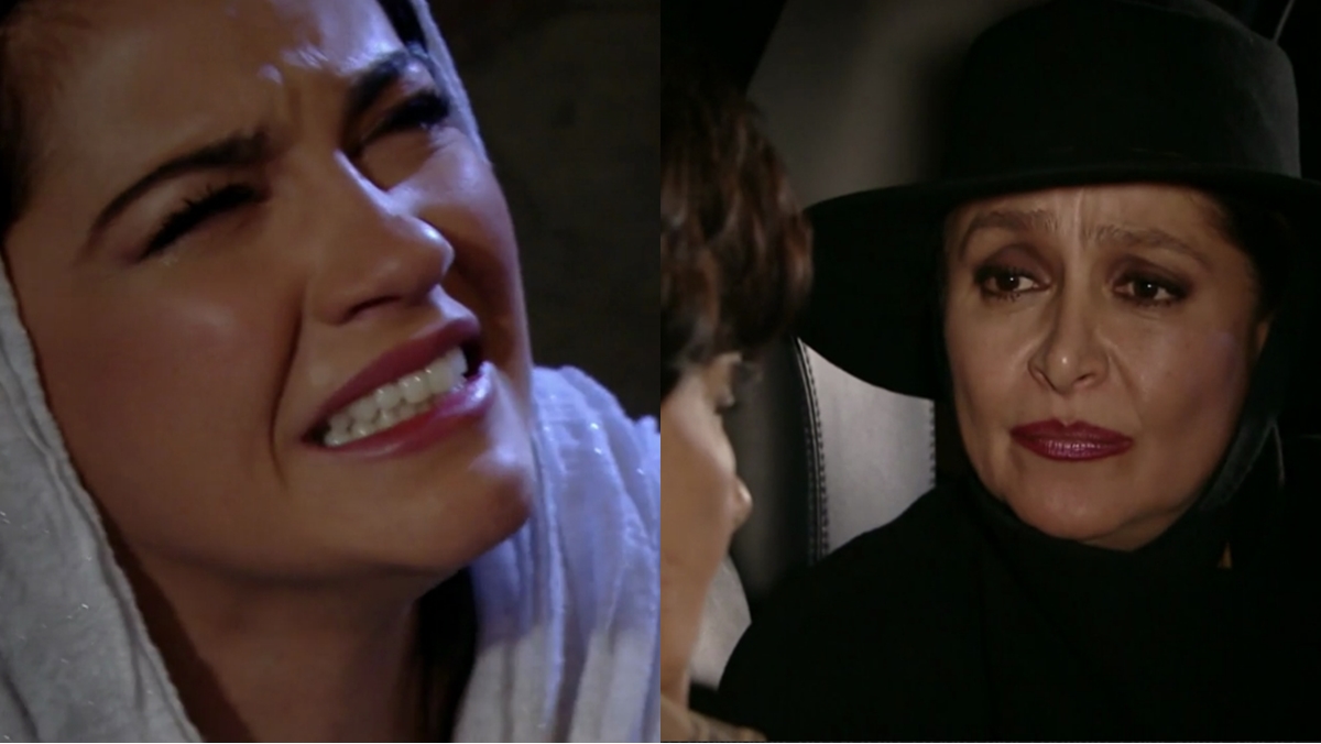 Maite Perroni e Daniela Romo em cena de Triunfo do Amor (Reprodução: Televisa S.A.)
