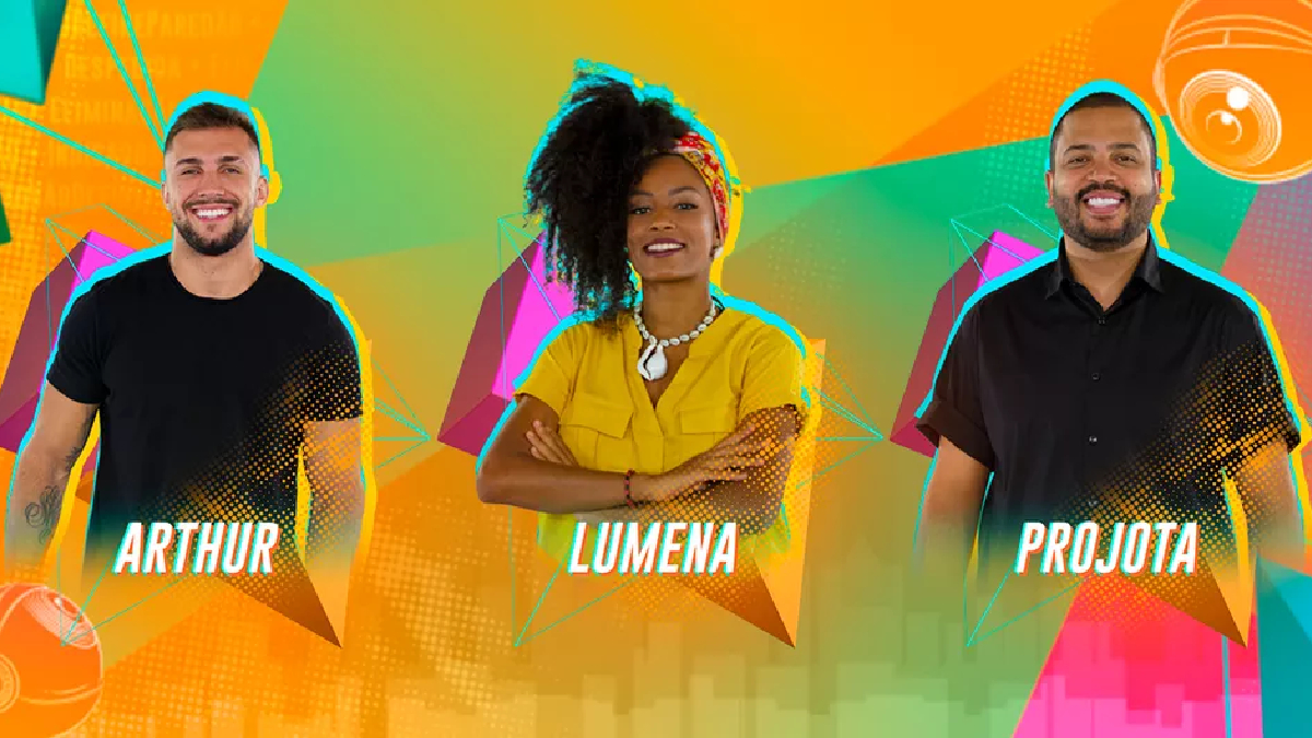 Arthur, Lumena e Projota estão no Paredão do BBB 21