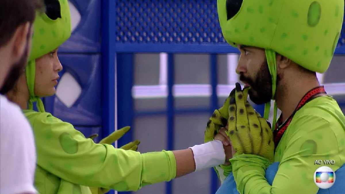 Sarah e Gilberto no BBB 21