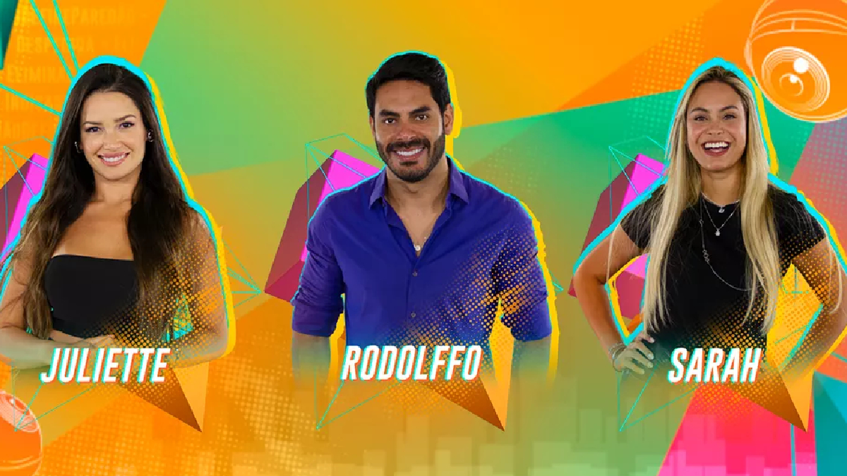 Juliette, Rodolffo e Sarah estão no Paredão do BBB 21