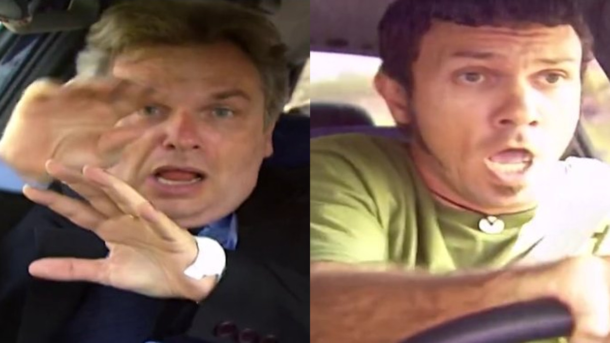 Orlando (Henrique Pagnoncelli) e Maurinho (Luiz Nicolau) sofrem acidente e morrem (Reprodução/Globo)