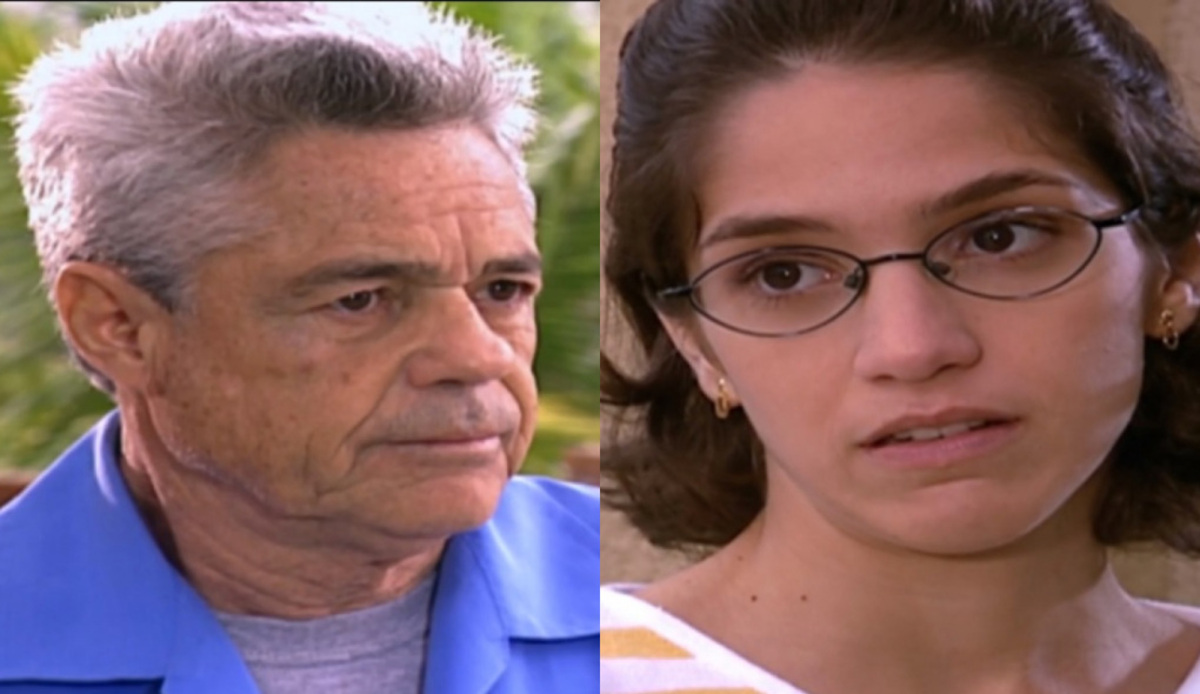 Oswaldo (Tião D’Ávila) e Paulinha (Roberta Gualda) de Mulheres Apaixonadas