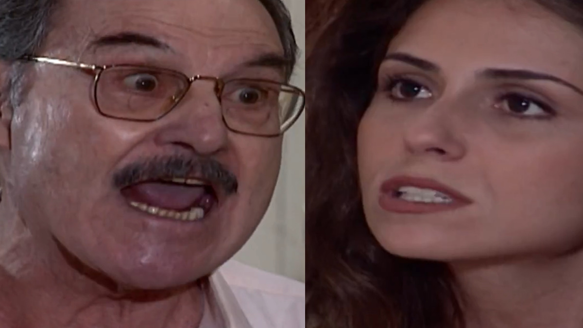 Pascoal (Leonardo Villar) e Capitu (Giovanna Antonelli)