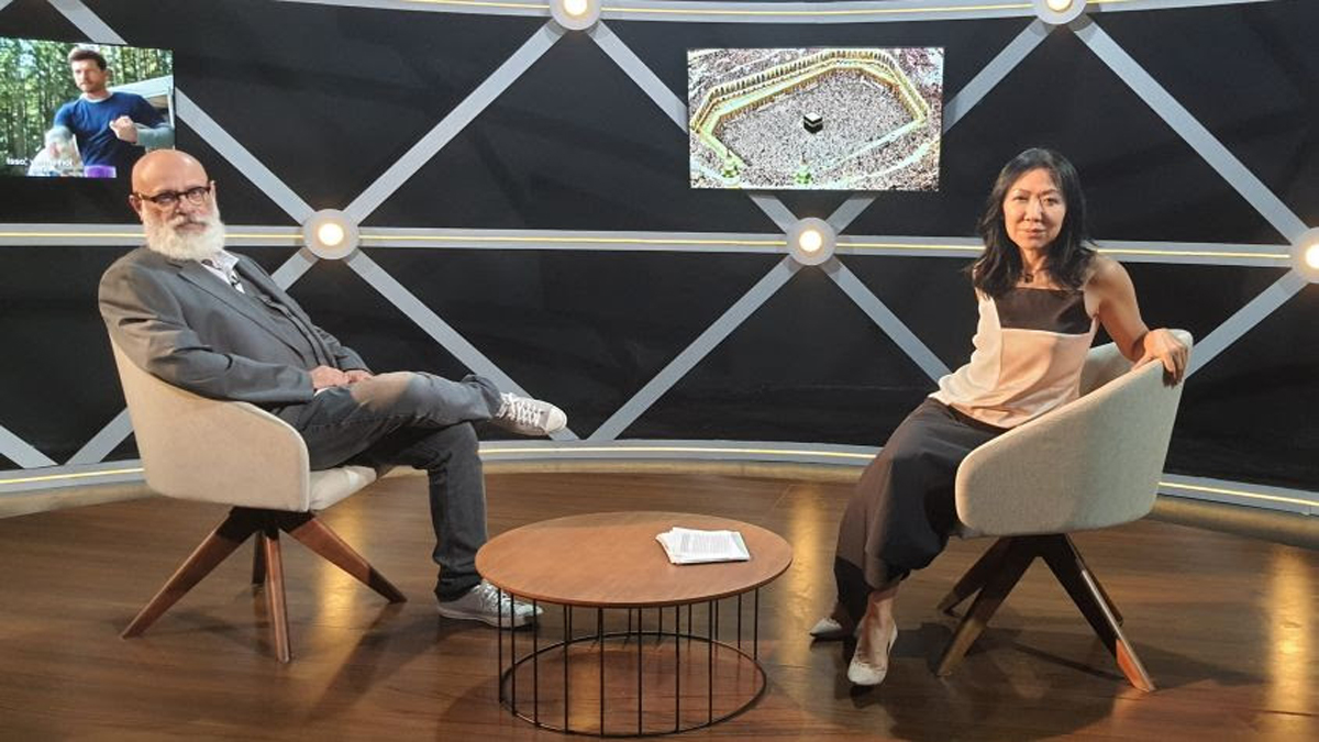 Pondé e Thaís Oyama no Linhas Cruzadas