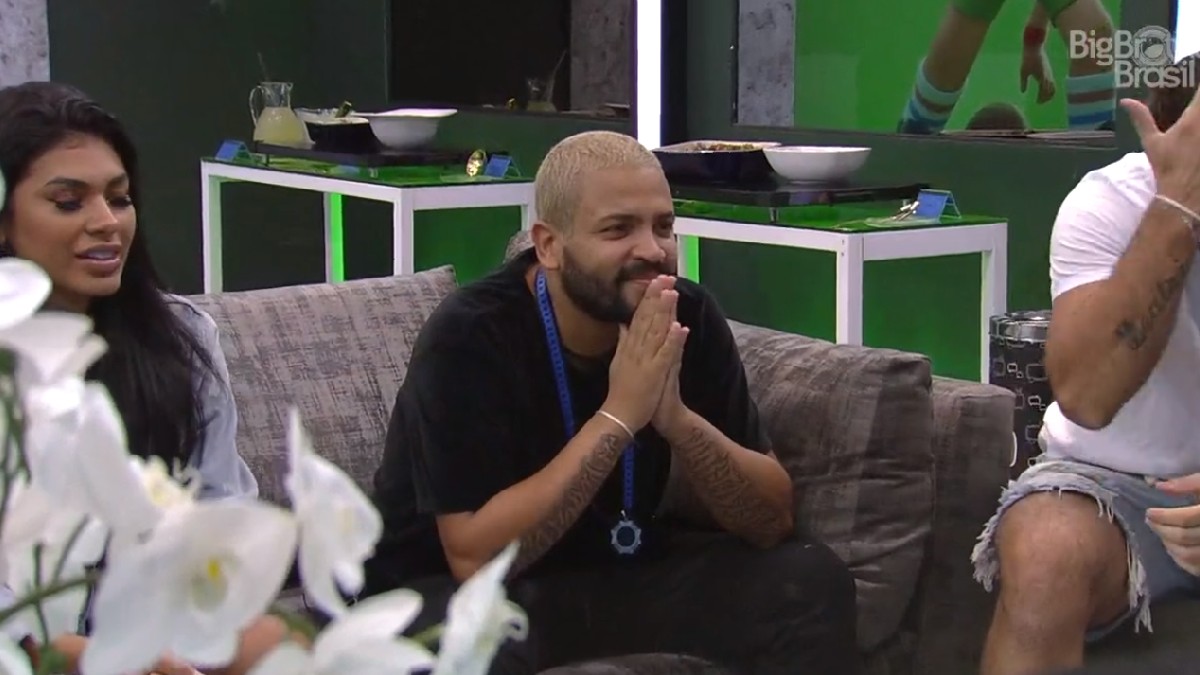Projota, Pocah e Arthur no almoço do anjo do BBB 21