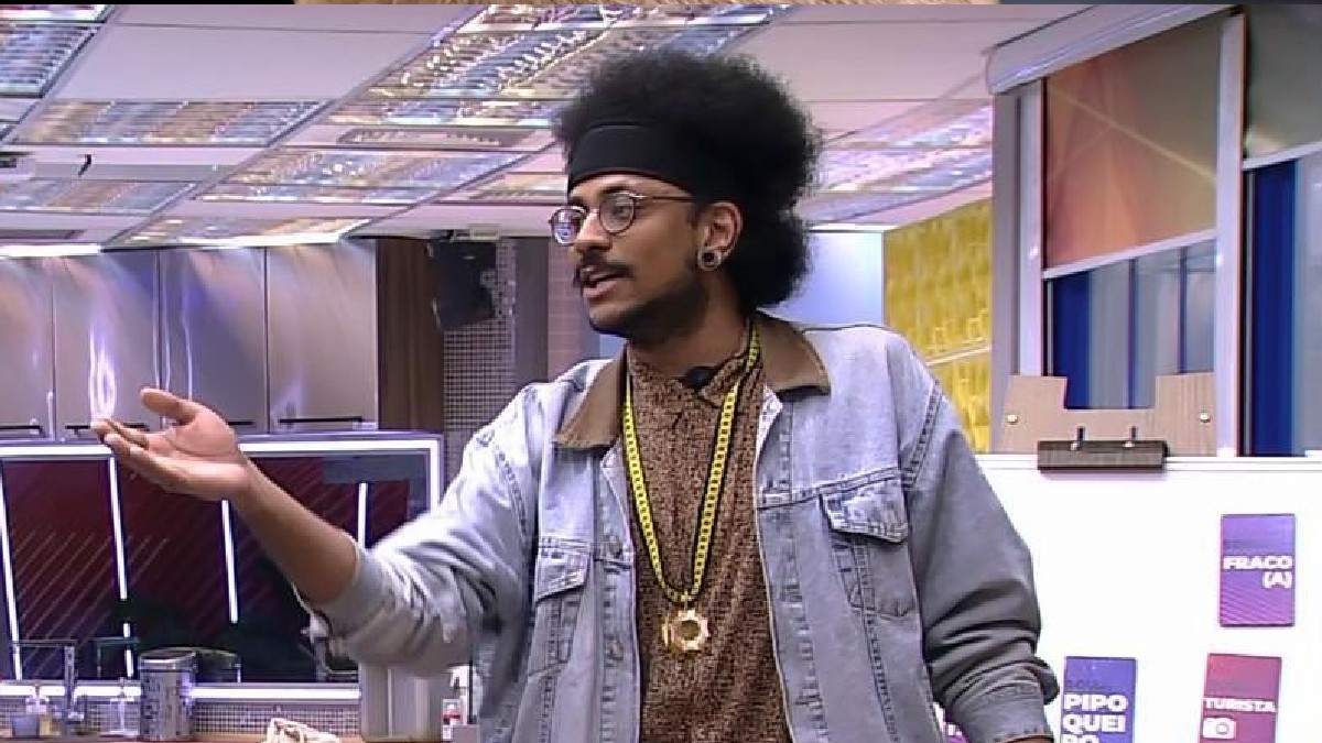 João Luiz durante o Jogo da Discórdia no BBB 21