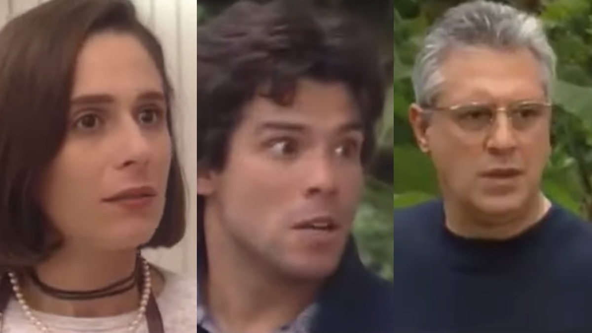 Téo abusa de Lisa e tenta atropelar Otávio em A Viagem (Reprodução: Globo)
