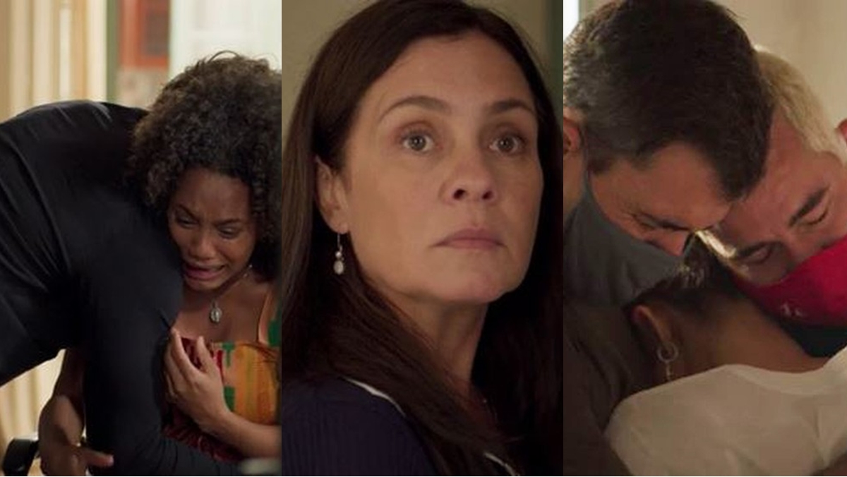 Thelma (Adriana Esteves) ouve os gritos de Camila (Jéssica Ellen) (Foto: Globo)
